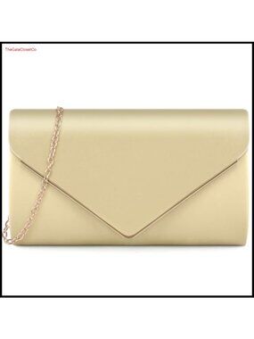 PU Leather Envelope Clutch Evening Bag Formal Wedding Party Purse